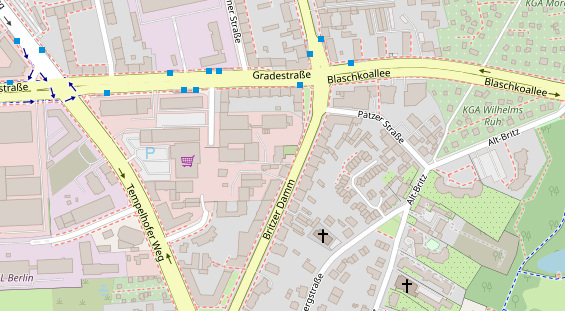 Zahnarzt auf Satellitenbild