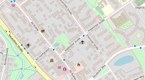 Zahnarzt auf Satellitenbild