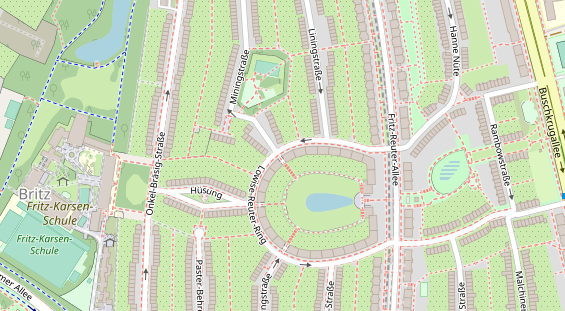 Zahnarzt auf Satellitenbild