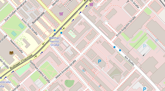 Zahnarzt auf Satellitenbild