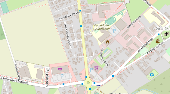 Zahnarzt auf Satellitenbild