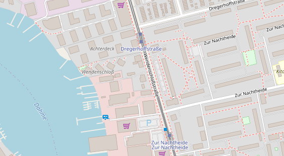 Zahnarzt auf Satellitenbild