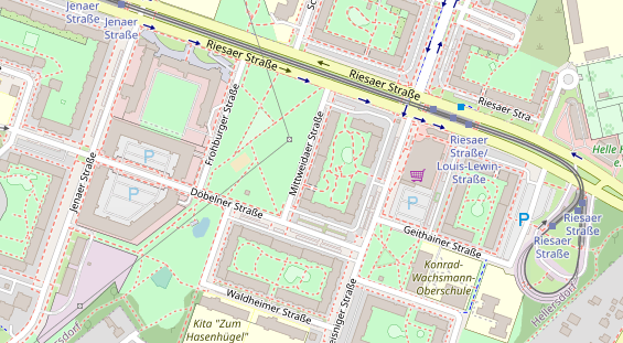 Zahnarzt auf Satellitenbild