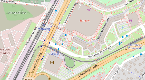 Zahnarzt auf Satellitenbild