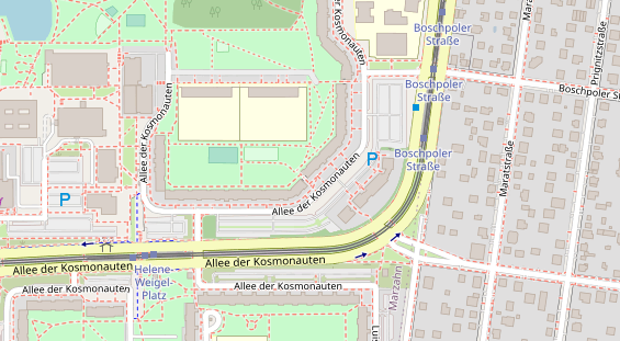 Zahnarzt auf Satellitenbild