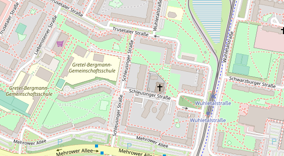 Zahnarzt auf Satellitenbild