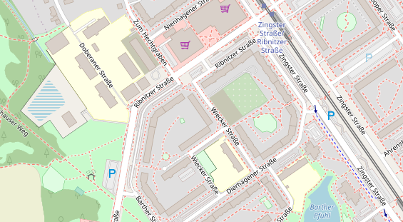 Zahnarzt auf Satellitenbild