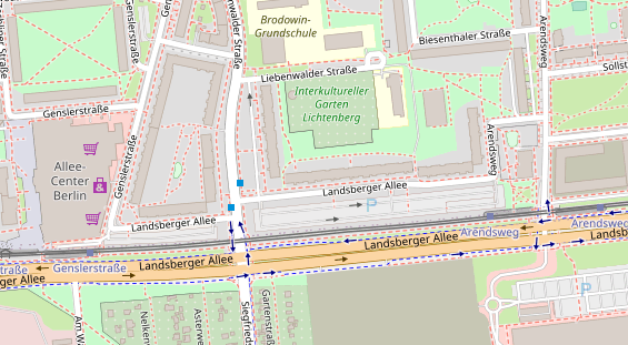 Zahnarzt auf Satellitenbild