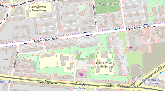 Zahnarzt auf Satellitenbild