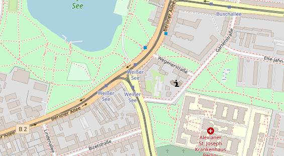 Zahnarzt auf Satellitenbild