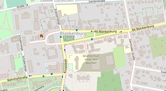 Zahnarzt auf Satellitenbild