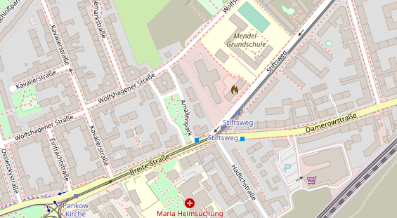 Zahnarzt auf Satellitenbild