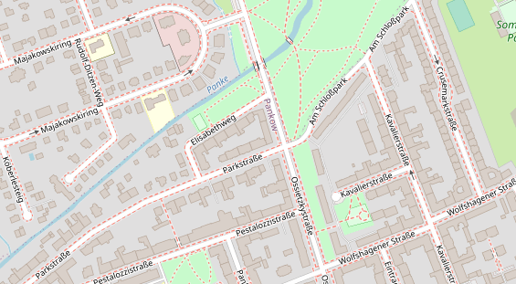 Zahnarzt auf Satellitenbild