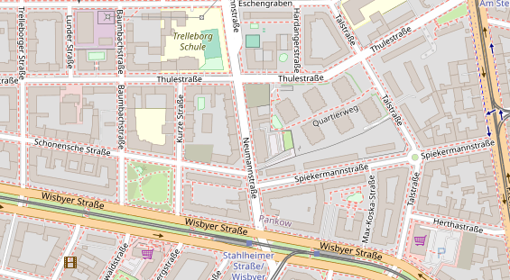 Zahnarzt auf Satellitenbild