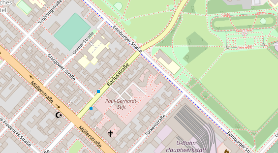 Zahnarzt auf Satellitenbild