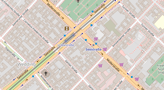 Zahnarzt auf Satellitenbild