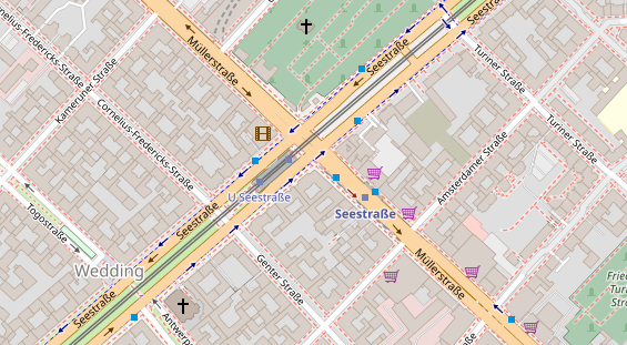 Zahnarzt auf Satellitenbild