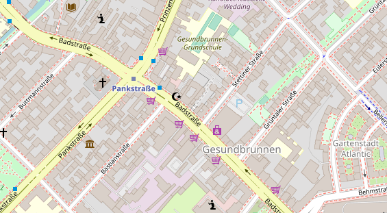 Zahnarzt auf Satellitenbild