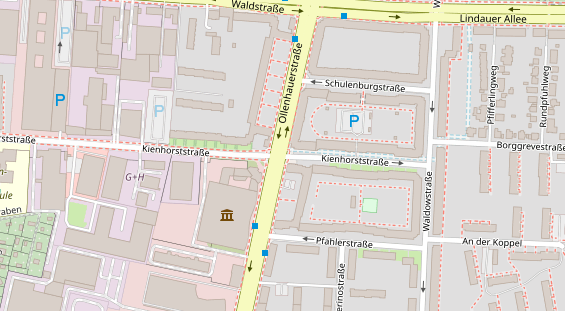 Zahnarzt auf Satellitenbild