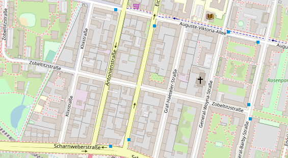 Zahnarzt auf Satellitenbild