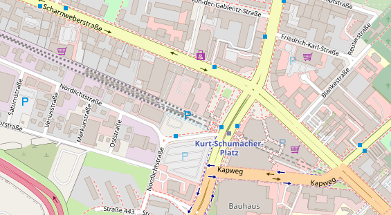 Zahnarzt auf Satellitenbild