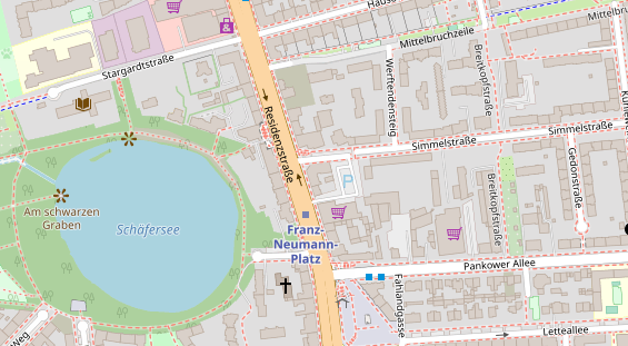 Zahnarzt auf Satellitenbild