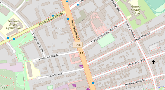 Zahnarzt auf Satellitenbild