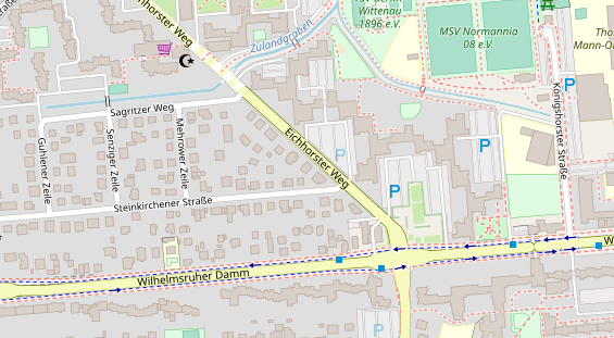 Zahnarzt auf Satellitenbild