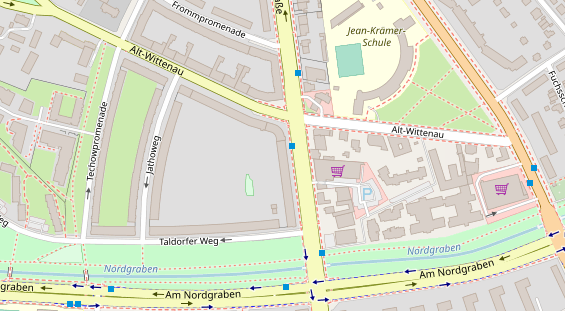 Zahnarzt auf Satellitenbild