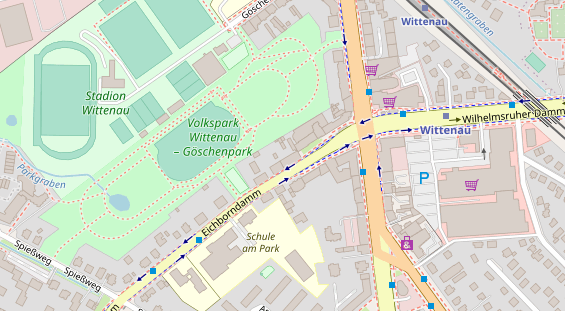 Zahnarzt auf Satellitenbild