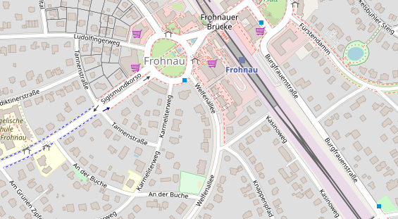 Zahnarzt auf Satellitenbild