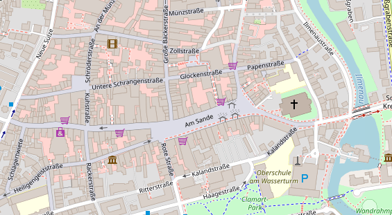 Zahnarzt auf Satellitenbild