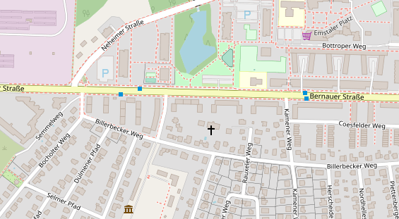 Zahnarzt auf Satellitenbild