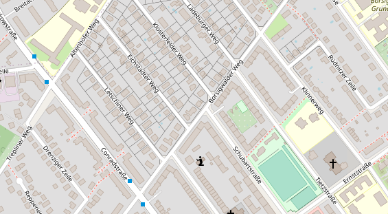 Zahnarzt auf Satellitenbild