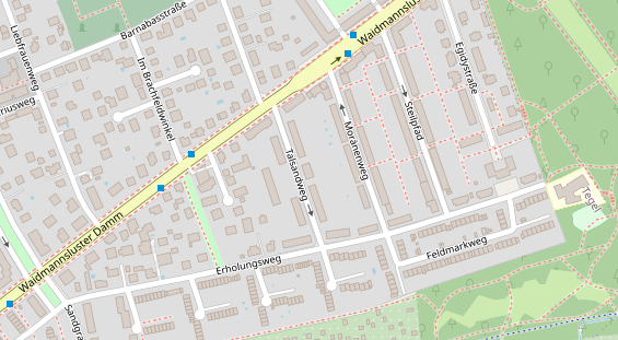 Zahnarzt auf Satellitenbild