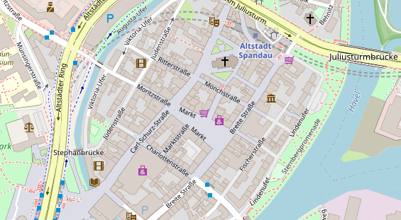 Zahnarzt auf Satellitenbild