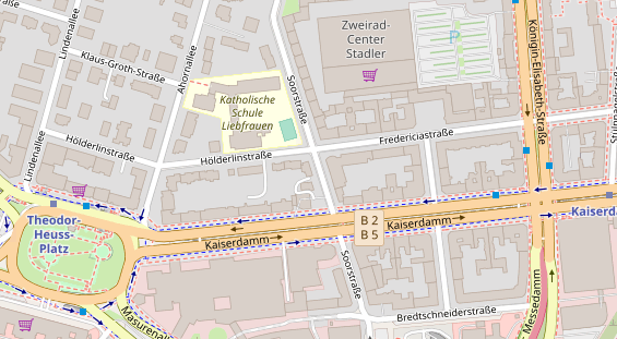 Zahnarzt auf Satellitenbild