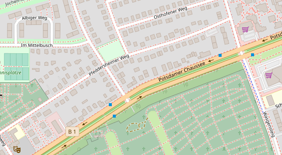 Zahnarzt auf Satellitenbild