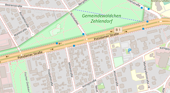 Zahnarzt auf Karte