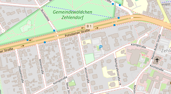 Zahnarzt auf Satellitenbild