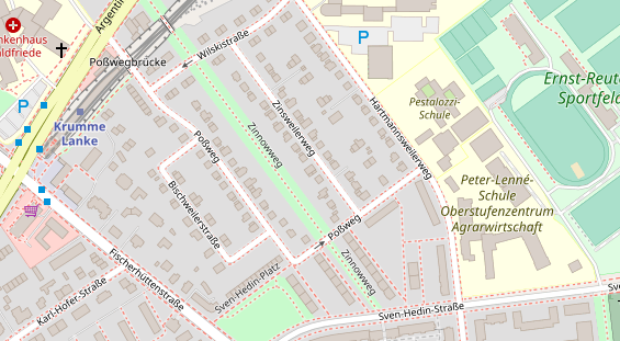 Zahnarzt auf Satellitenbild