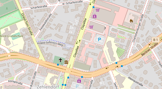 Zahnarzt auf Satellitenbild