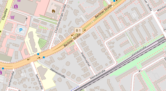 Zahnarzt auf Satellitenbild