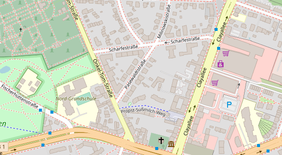 Zahnarzt auf Satellitenbild