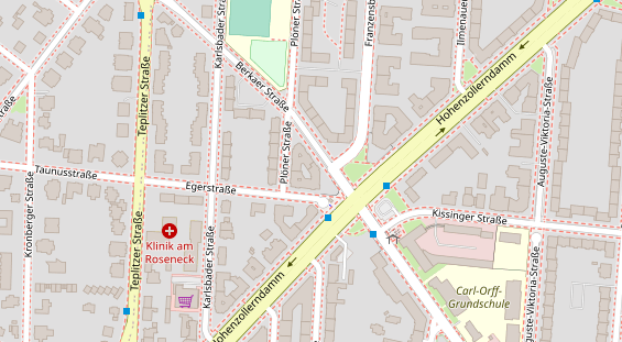 Zahnarzt auf Satellitenbild