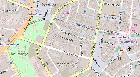 Zahnarzt auf Satellitenbild