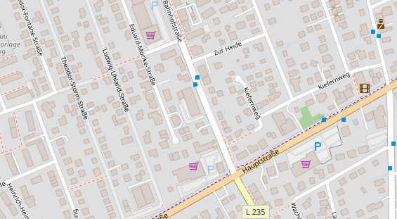 Zahnarzt auf Satellitenbild