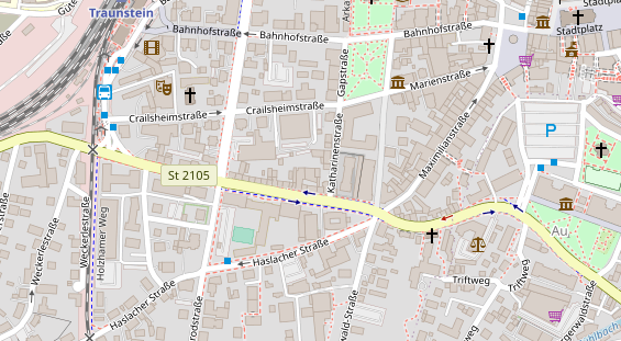 Zahnarzt auf Satellitenbild