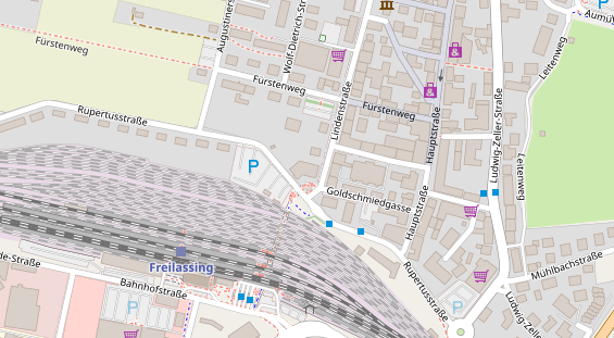 Zahnarzt auf Satellitenbild