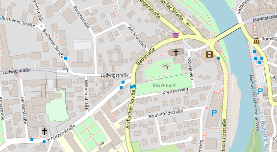 Zahnarzt auf Satellitenbild